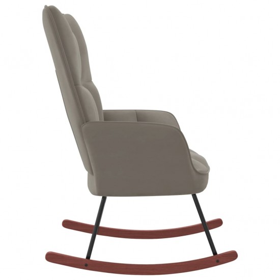 Supama kėdė, šviesiai pilkos spalvos, aksomas
