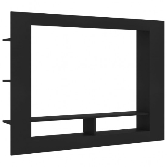 Televizoriaus spintelė, juodos spalvos, 152x22x113cm, MDP