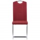 Gembinės valgomojo kėdės, 2 vnt., raudonos, dirbtinė oda