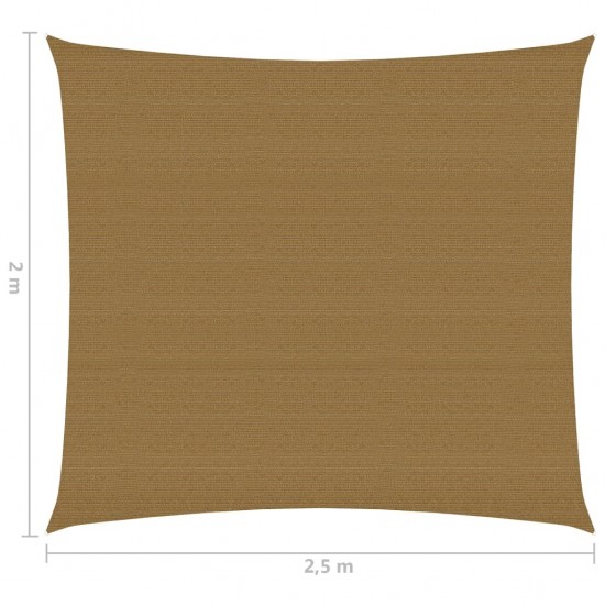 Uždanga nuo saulės, taupe spalvos, 2x2,5m, HDPE, 160g/m²