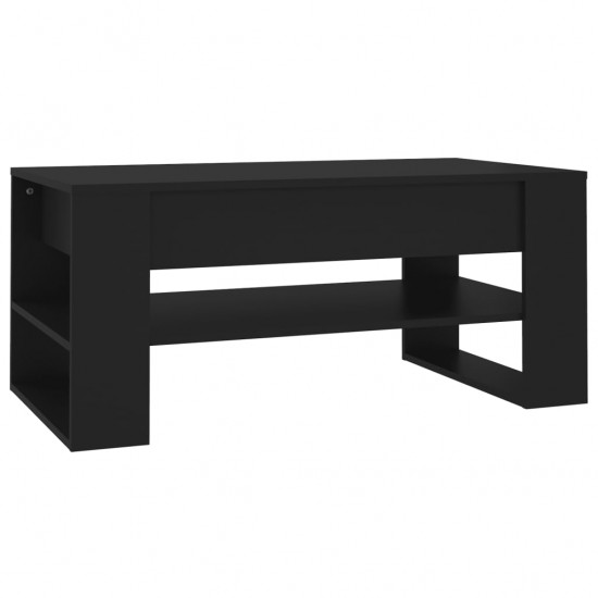 Kavos staliukas, juodas, 102x55x45cm, apdirbta mediena