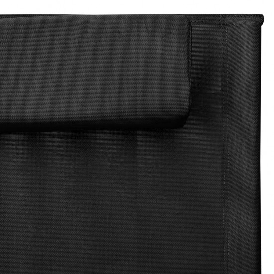Saulės gultai, 2vnt., juodos ir pilkos spalvos, tekstilenas