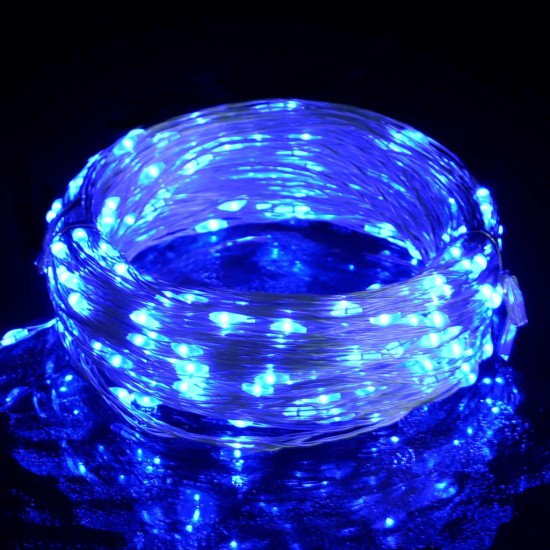 150 LED lempučių girlianda, mėlyna, 15m