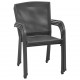 Lauko kėdės, 4vnt., antracito, plienas, tinklinio dizaino
