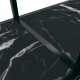 Konsolinis staliukas, juodas, 160x35x75,5cm, grūdintas stiklas