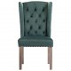 Valgomojo kėdė, tamsiai žalios spalvos, aksomas