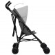 Vaikiškas vežimėlis, šviesiai pilkos ir juodos spalvos, plienas