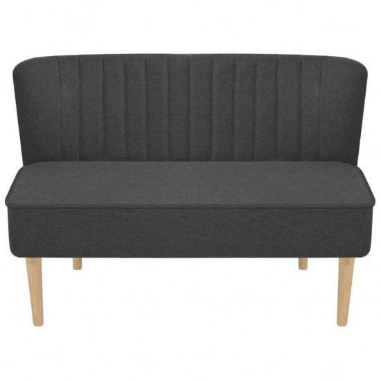 Sofa, tamsiai pilka, audinys, 117x55,5x77cm