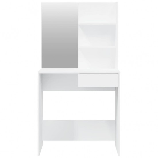Kosmetinio staliuko komplektas, baltos spalvos, 74,5x40x141cm