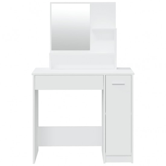 Kosmetinio staliuko komplektas, baltos spalvos, 86,5x35x136cm