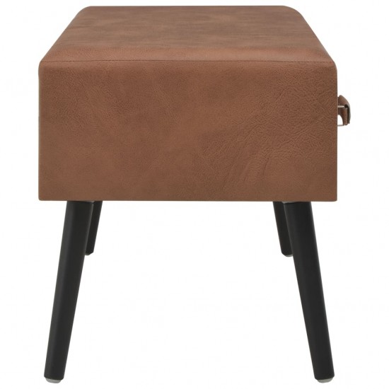 Kavos staliukas, tamsiai rudos sp., 80x40x46cm, dirbtinė oda