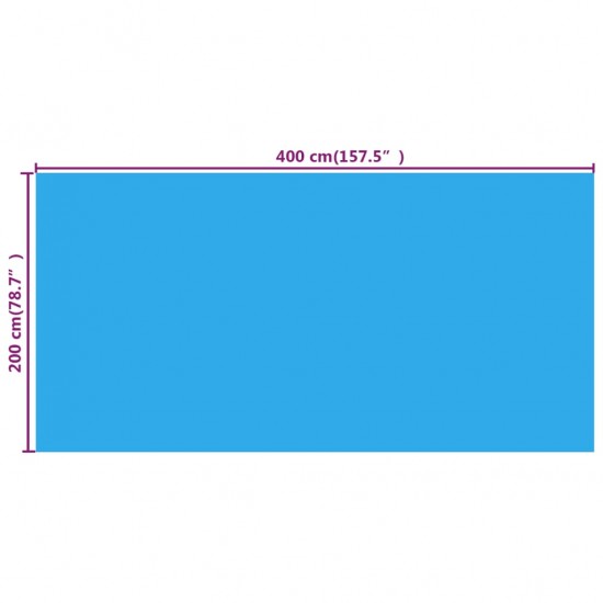 Baseino uždangalas, mėlynos spalvos, 400x200cm, PE