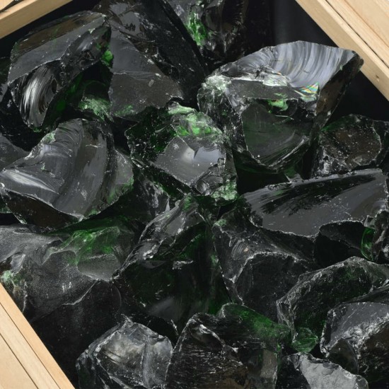 Akmenys gabionui, stiklas, žalia spalva, 60-120 mm, 25 kg