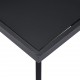 Valgomojo stalas, juodas, 140x70x75cm, grūdintas stiklas
