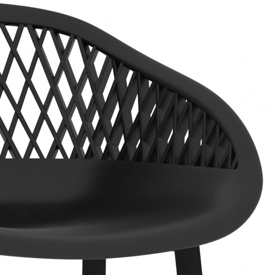 Baro kėdės, 4vnt., juodos spalvos