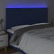 Galvūgalis su LED, mėlynos spalvos, 180x5x118/128cm, audinys