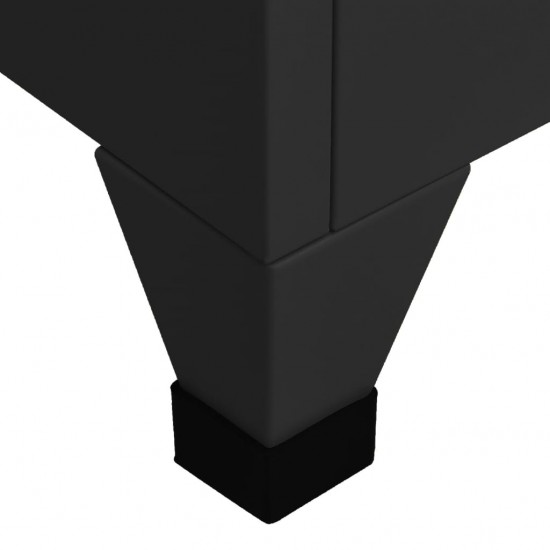 Persirengimo spintelė, juodos spalvos, 38x45x180cm, plienas