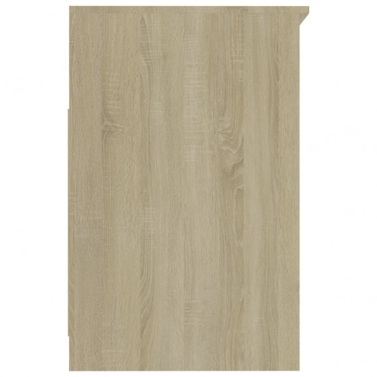Spintelė su stalčiais, balta ir ąžuolo, 40x50x76cm, mediena