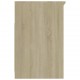 Spintelė su stalčiais, balta ir ąžuolo, 40x50x76cm, mediena