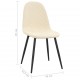 Valgomojo kėdės, 2vnt., kreminės baltos spalvos, aksomas