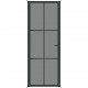 Vidaus durys, juodos, 76x201,5cm, ESG stiklas ir aliuminis