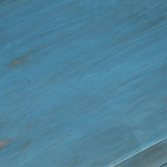 Naktinis staliukas, mėlynas, 40x30x50cm, mango medienos masyvas