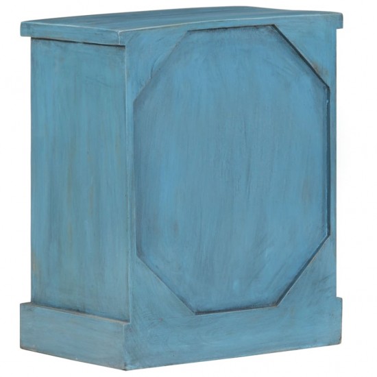 Naktinis staliukas, mėlynas, 40x30x50cm, mango medienos masyvas