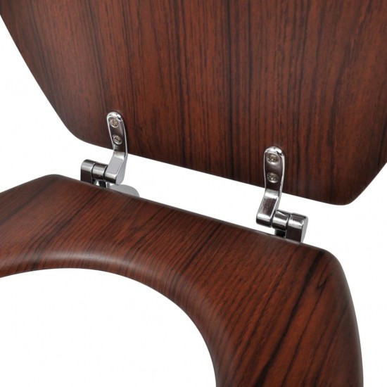 Klozeto sėdynė, ruda, MDF, paprastas dizainas