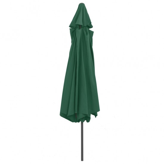 Lauko skėtis su metaliniu stulpu, žalios spalvos, 400cm