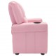Vaikiškas atlošiamas krėslas, rožinės spalvos, dirbtinė oda