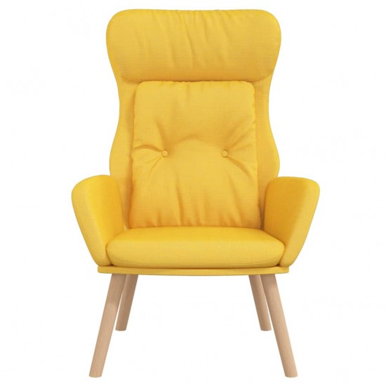 Poilsio kėdė, garstyčių geltonos spalvos, audinys