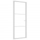 Vidaus durys, baltos, 83x201,5cm, ESG stiklas ir aliuminis