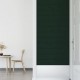 Sienų plokštės, 12vnt., žalios, 90x15cm, aksomas, 1,62m²