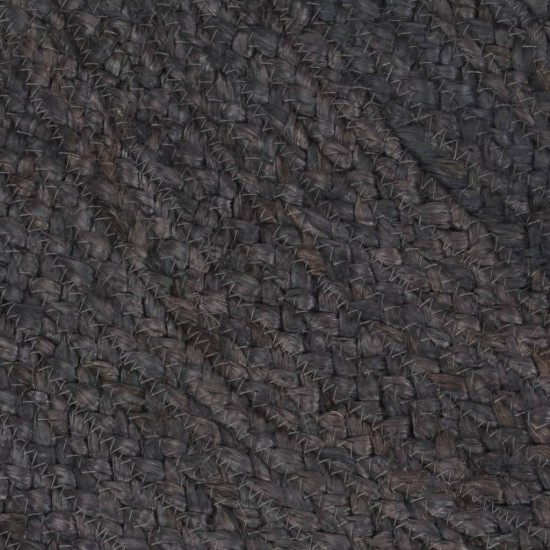 Kilimas, tamsiai pilkas, 150cm, džiutas, apvalus, rankų darbo