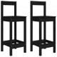 Baro kėdės, 2vnt., juodos, 40x41,5x112cm, pušies masyvas