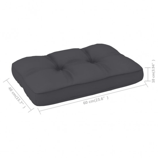 Paletės pagalvėlė, antracito spalvos, 60x40x10cm, audinys