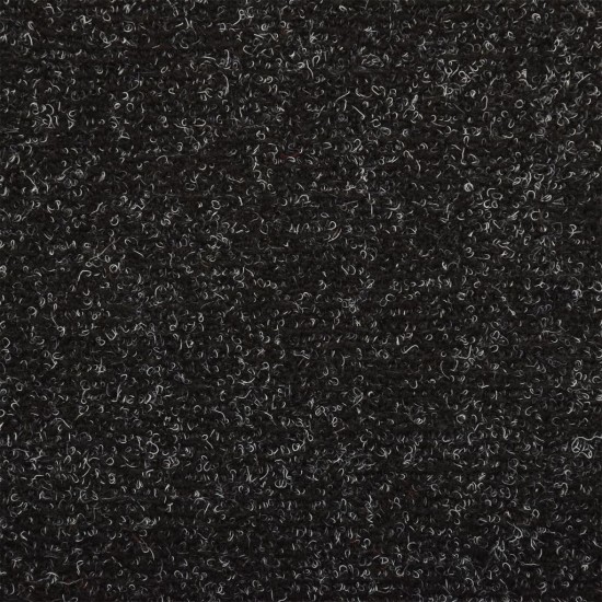 Laiptų kilimėliai, 10vnt., juodi 65x21x4cm, perforuoti adatomis