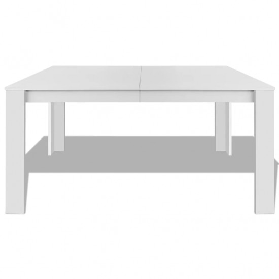 Valgomojo stalas, 140 x 80 x 75 cm, baltas