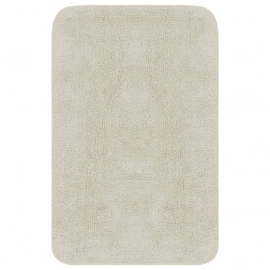 Vonios kilimėlių rinkinys, 2d., audinys, baltos spalvos