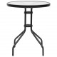 Sodo stalas, juodos spalvos, skersmuo 60x70cm, plienas