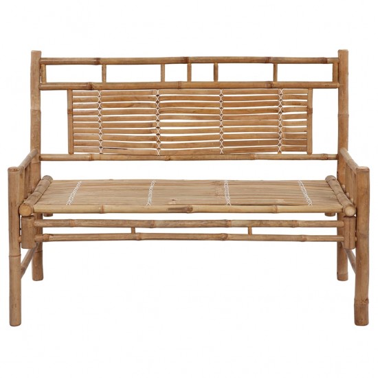 Sodo suoliukas su pagalvėle, 120cm, bambukas (41504+314948)