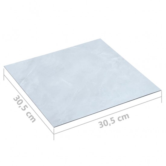 Grindų plokštės, 20vnt., baltos, 1,86m², PVC, prilimpančios
