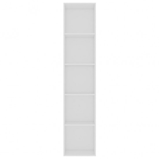Spintelė knygoms, baltos spalvos, 40x30x189cm, MDP