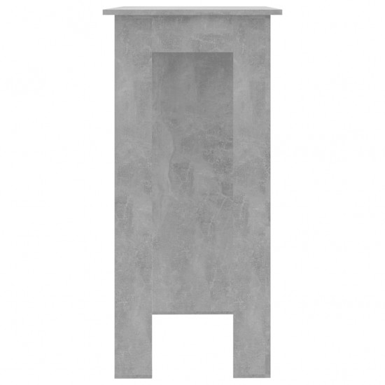 Baro stalas su lentyna, betono pilkas, 102x50x103,5cm, MDP