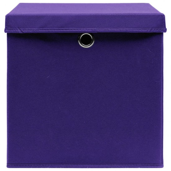 Daiktadėžės, 4vnt., violetinės, 32x32x32cm, audinys