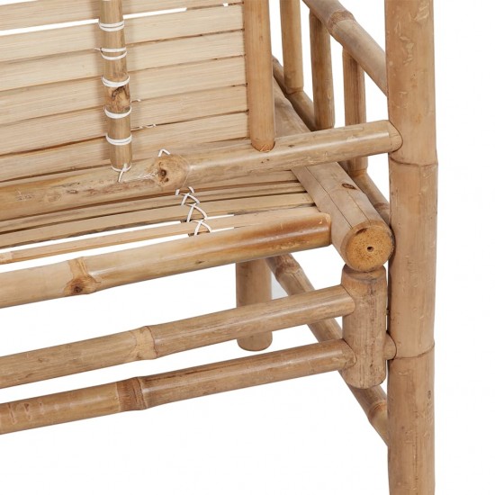 Sodo suoliukas su pagalvėle, 120cm, bambukas (41504+314950)