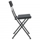 Sulankstomos bistro kėdės, 4vnt., juodos, poliratanas/plienas