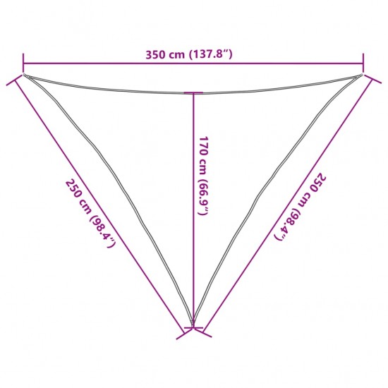 Uždanga nuo saulės, baltos spalvos, 2,5x2,5x3,5m, HDPE, 160g/m²