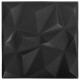 3D sienų plokštės, 48vnt., deimantų juodos, 50x50cm, 12m²