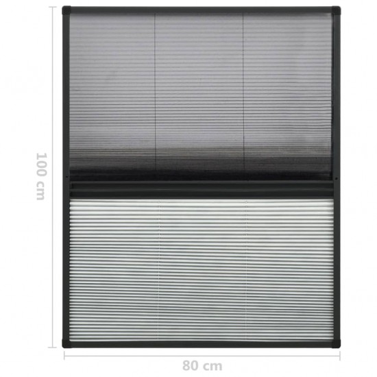 Tinklelis nuo vabzdžių langams, 80x100cm, aliuminis, plisuotas